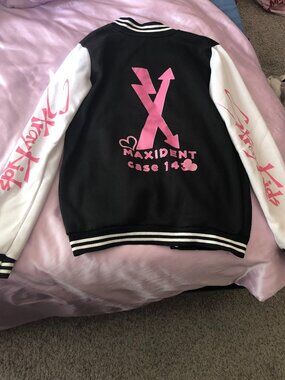 Stray Kids Maxident album-inspired varsity jacket